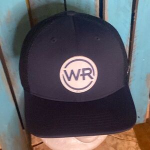 New Win Reality adjustable snapback mesh trucker hat navy blue white